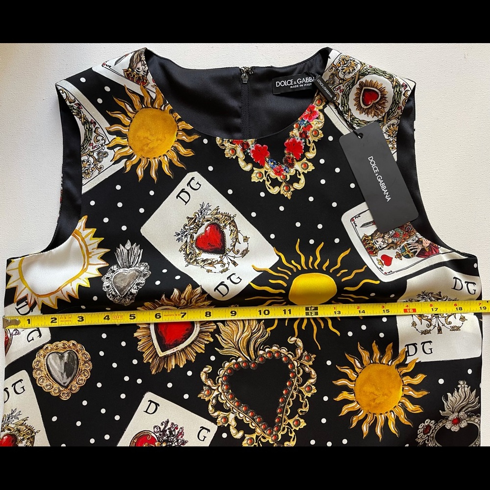 NWT 100% AUTHENTIC $2,025 Dolce & Gabbana Silk Shift Dress. Size US 8 , EU 44 - Picture 6 of 15